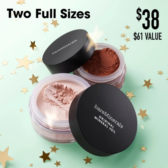 NIB BARE MINERALS READY SET GLOW COMPLEXION DUO - Picture 8 of 14